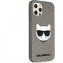 Karl Lagerfeld Choupette Head Glitter kryt pro iPhone 12 Pro Max - černý