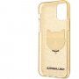 Karl Lagerfeld Choupette Head Glitter kryt pro iPhone 12 mini - zlatý
