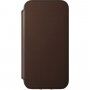 Nomad Rugged Folio kožené flipové pouzdro s MagSafe pro iPhone 12 mini - hnědé