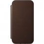 Nomad Rugged Folio kožené flipové pouzdro s MagSafe pro iPhone 12 / 12 Pro - hnědé