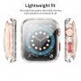 Ochranné třpytivé pouzdro s tvrzeným sklem pro Apple Watch 44mm - stříbrné
