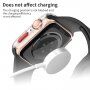 Ochranné třpytivé pouzdro s tvrzeným sklem pro Apple Watch 40mm - stříbrné