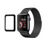 Tvrzené 3D sklo s kovovým rámečkem pro Apple Watch 38mm - černé