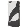Ochranný plastový kryt pro Apple iPhone 5 / 5S / SE (2016) - černo / bílý