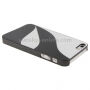 Ochranný plastový kryt pro Apple iPhone 5 / 5S / SE (2016) - černo / bílý