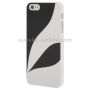 Ochranný plastový kryt pro Apple iPhone 5 / 5S / SE (2016) - bílo / černý