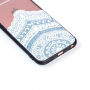 Ochranný plastový kryt s černým rámečkem pro Apple iPhone 6S Plus / 6 Plus - modrobílá krajka