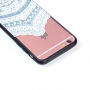 Ochranný plastový kryt s černým rámečkem pro Apple iPhone 6S Plus / 6 Plus - modrobílá krajka