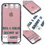 Ochranný plastový kryt s černým rámečkem pro Apple iPhone 6S Plus / 6 Plus - all I care about is cats