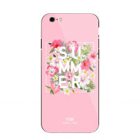 NXE ochranný plastový kryt s vrstvou z tvrzeného skla pro Apple iPhone 6 Plus / 6S Plus - růžový