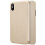 NILLKIN ochranné flip pouzdro pro Apple iPhone XS / iPhone X - zlaté