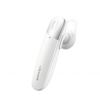 USAMS bezdrátové Bluetooth sluchátko s mikrofonem pro Apple iPhone - bílé