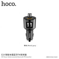 HOCO nabíječka do auta s vysílačem pro propoejní telefonu s rádiem pro Apple iPhone - tmavě šedé