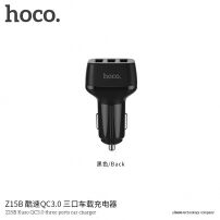 HOCO Kuso nabíječka do auta se třemi USB porty pro Apple iPhone / iPod - černá