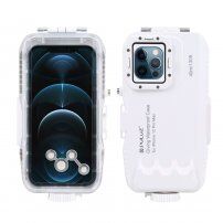 Puluz vodotěsné pouzdro na potápění do 45 m pro iPhone 12 Pro Max - bílé