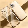 Průsvitný kryt proti otiskům prstů s pokoveným rámečkem pro iPhone 12 Pro Max - zlatý