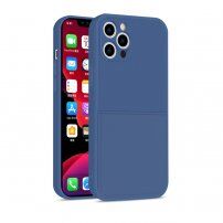 Ochranný kryt s kapsou na karty pro iPhone 12 Pro - tmavě modrý