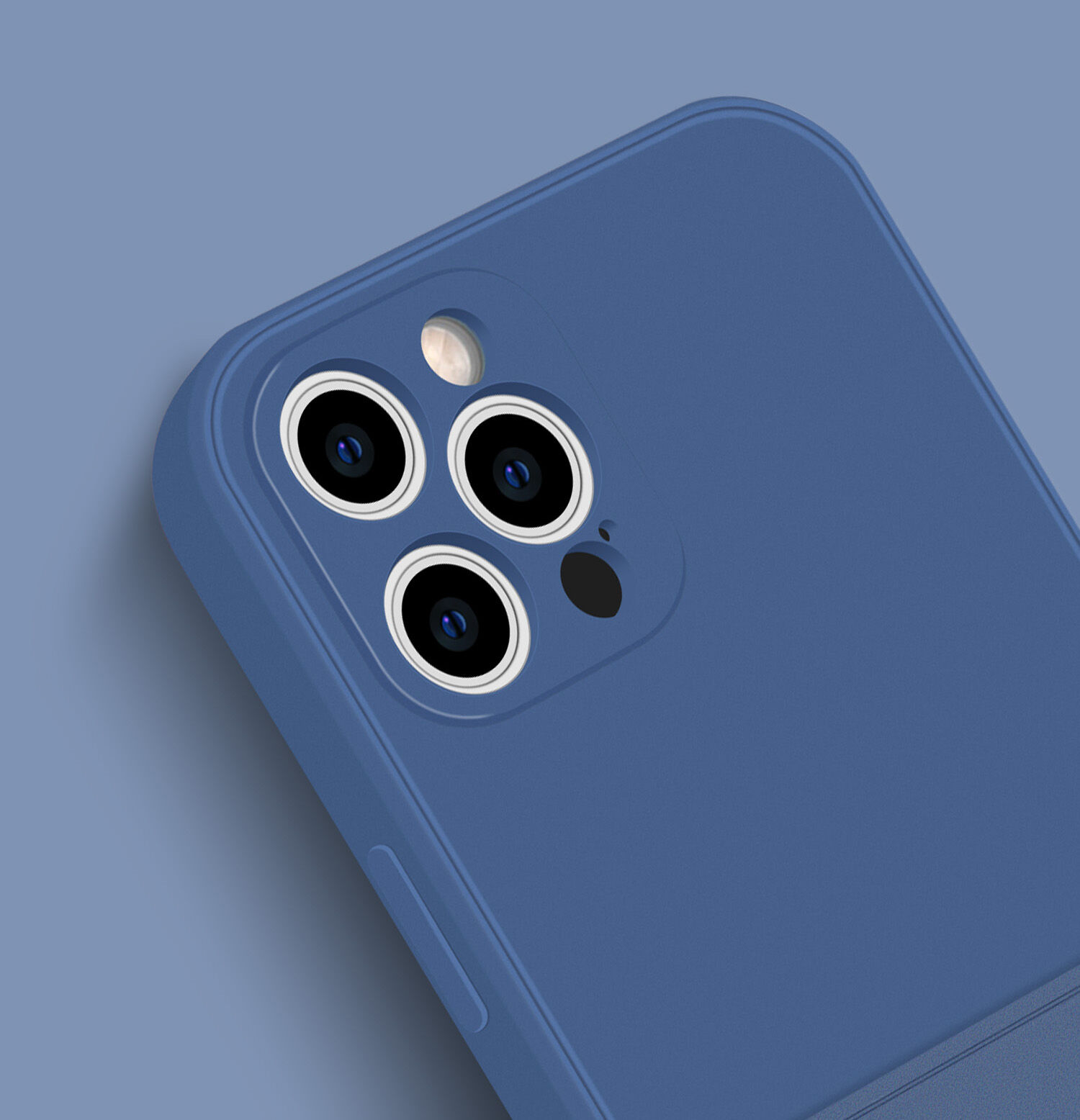 Ochranný kryt s kapsou na karty pro iPhone 12 Pro Max - petrolejový