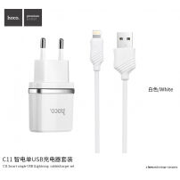 HOCO sada adaptéru a nabíjecího kabelu pro Apple iPhone - bílá