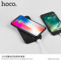 HOCO elegantní powerbanka 10000mAh s bezdrátovým nabíjením pro Apple iPhone - černá
