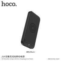 HOCO elegantní powerbanka 10000mAh s bezdrátovým nabíjením pro Apple iPhone - černá