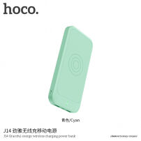 HOCO elegantní powerbanka 10000mAh s bezdrátovým nabíjením pro Apple iPhone - mátová