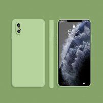 Silikonový ochranný kryt s rovnými hranami pro iPhone X / XS - zelený