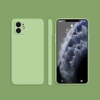 Silikonový ochranný kryt s rovnými hranami pro iPhone 11 - zelený