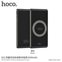 HOCO powerbanka 8000mAh s bezdrátovým nabíjením pro Apple iPhone - černá