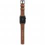Nomad Horween Modern kožený řemínek pro Apple Watch Ultra 49mm / 46mm / 45mm / 44mm / 42mm - hnědý s černým zapínáním