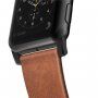 Nomad Horween Modern kožený řemínek pro Apple Watch Ultra 49mm / 46mm / 45mm / 44mm / 42mm - hnědý s černým zapínáním