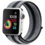 Nylonový řemínek s proužky pro Apple Watch Ultra 49mm / 46mm / 45mm / 44mm / 42mm - šedočerný