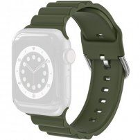 Elegantní silikonový řemínek pro Apple Watch Ultra 49mm / 46mm / 45mm / 44mm / 42mm - olivový