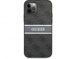 Guess 4G Printed Stripe kryt pro iPhone 12 Pro Max - šedý