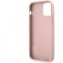 Guess Saffiano Big 4G Metal Logo kryt pro iPhone 12 Pro Max - růžový