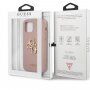 Guess Saffiano Big 4G Metal Logo kryt pro iPhone 12 Pro Max - růžový