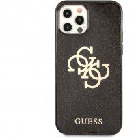 Guess Big 4G Full Glitter kryt pro iPhone 12 Pro Max - černý