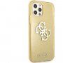 Guess Big 4G Full Glitter kryt pro iPhone 12 Pro Max - zlatý