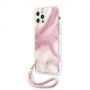 Guess Marble kryt pro iPhone 12 Pro Max - růžový
