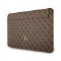 Guess 4G Metal Logo obálka pro iPad do 13" / MacBook do 14" - hnědá