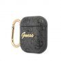 Guess 4G Script obal pro AirPods 1 / 2 - šedý
