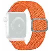 Řemínek s copánkovým vzorem pro Apple Watch Ultra 49mm / 46mm / 45mm / 44mm / 42mm - oranžový