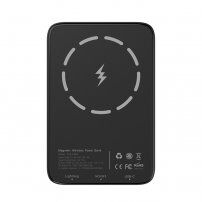 Powerbanka s bezdrátovým rychlým nabíjením MagSafe s portem USB-C - 5 000 mAh - černá