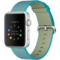 Tkaný nylonový řemínek pro Apple Watch 42mm / 41mm / 40mm / 38mm - azurový