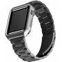 Kovový kryt s řemínkem pro Apple Watch 42mm / 41mm / 40mm / 38mm - černý