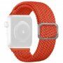 Řemínek s copánkovým vzorem pro Apple Watch 42mm / 41mm / 40mm / 38mm - tmavě oranžový