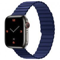 Silikonový magnetický řemínek pro Apple Watch 42mm / 41mm / 40mm / 38mm - modrý