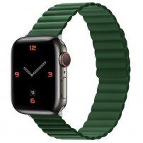 Silikonový magnetický řemínek pro Apple Watch 42mm / 41mm / 40mm / 38mm - zelený