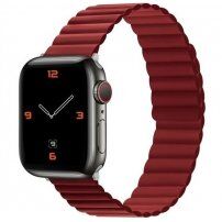 Silikonový magnetický řemínek pro Apple Watch 42mm / 41mm / 40mm / 38mm - červený