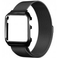 Kovové pouzdro s řemínkem pro Apple Watch 42mm - černé
